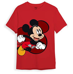 minicult Mickey Mouse Family Regular Fit Character Printed Tshirt for Boys and Girls(Red2)(2-3 Years)