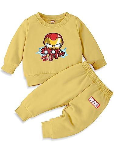 minicult Avengers cotton Kids Coordinated sweatshirt and pant set with character print (Ironman)(Pack of 1)(1-2 Years)