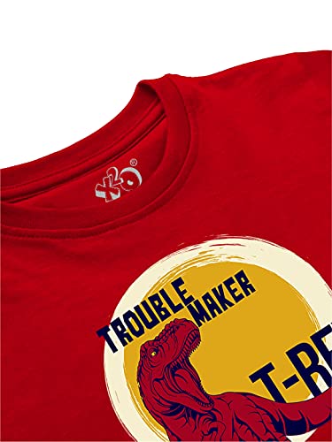 minicult Cotton Printed Full Sleeve T Shirts for Boys(Pack of 1)(Red 2)