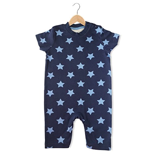 minicult Cotton Unisex Baby Bodysuit (Navy Blue)