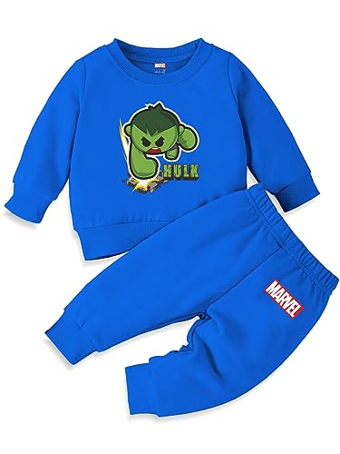 minicult Avengers cotton Kids Coordinated sweatshirt and pant set with character print (Hulk)(Pack of 1)