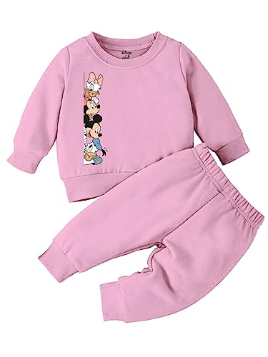 minicult sweatshirt and pant set with disney prints