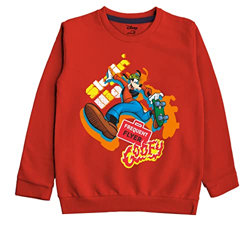 minicult Disney Mickey Mouse and Friends Regular Fit Character Printed Full Sleeve Sweatshirt for Boys and Girls(Red a26)(Pack of 1)(18-24 Months)