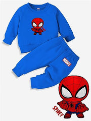 minicult Avengers cotton Kids Coordinated sweatshirt and pant set with character print (SPIDERMAN)(Pack of 1)(1-2 Years)