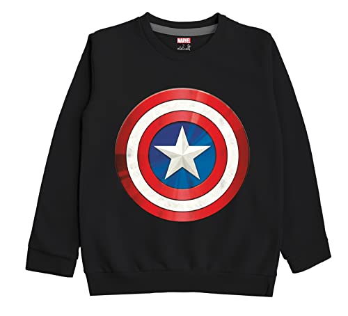 minicult Marvel Avenger Regular Fit Character Printed Full Sleeve Sweatshirt for Boys and Girls(Black a45)(Pack of 1)(18-24 Months)