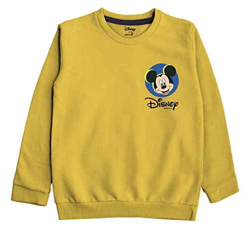 minicult Disney Mickey Mouse and Friends Regular Fit Character Printed Full Sleeve Sweatshirt for Boys and Girls(Yellow a38)(Pack of 1)(18-24 Months)