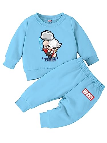 minicult Avengers cotton Kids Coordinated sweatshirt and pant set with character print (Thor)(Pack of 1)