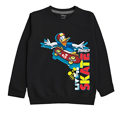 minicult Disney Mickey Mouse and Friends Regular Fit Character Printed Full Sleeve Sweatshirt for Boys and Girls(Black a27)(Pack of 1)(18-24 Months)