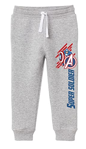minicult Marvel Avenger Regular Fit Track Pants with Pockets and Draw Strings for Boys and Girls (Captain America)(Grey 2)(Pack of 1)(2-3 Years)