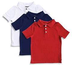 minicult Cotton T-Shirts with Collar in Solid Colors(Pack of 3)(Assorted/Mixed Colors in a Pack)