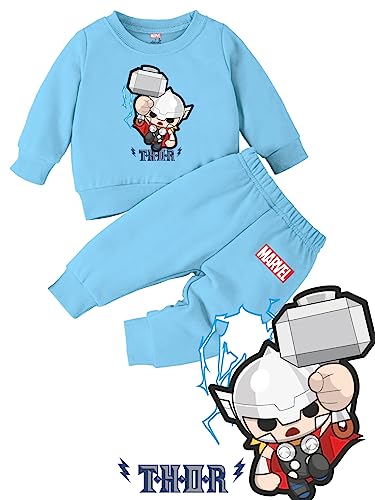 minicult Avengers cotton Kids Coordinated sweatshirt and pant set with character print (Thor)(Pack of 1)