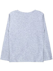 minicult Cotton Printed Full Sleeve T Shirts for Boys(Pack of 1)(Grey 1)