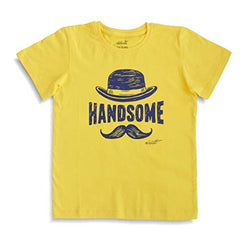 minicult Cotton Half Sleeve Kids Tshirt with Chest Print and Bright Colors(Green)(Pack of 5)