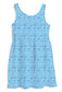 minicult Cotton Girls Sleveless Dress with All Over Print (Blue)(Pack of 1)(2-3 Years)