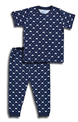 minicult Baby Boy's & Baby Girl's Cotton Printed T-Shirt and Pyjama Set (Pack of 1)