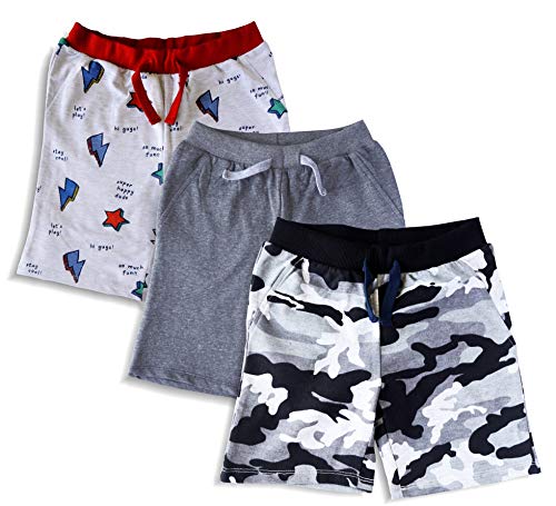 minicult Cotton Unisex Shorts with Drawstring (Pack of 3) (Multicolor) (COMBO1)
