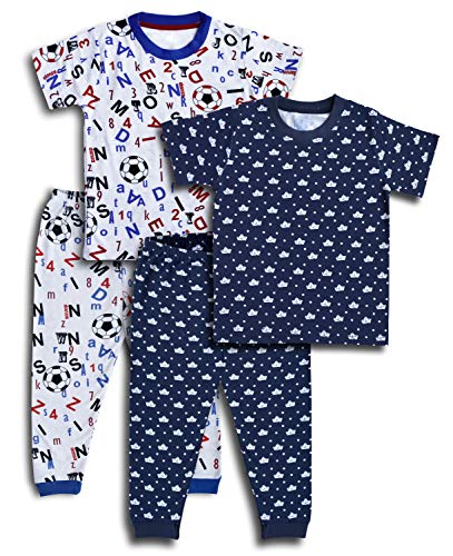 minicult Baby Boy's & Baby Girl's Cotton Printed Top and Pyjama Set Pack of 2 (Multicolored)