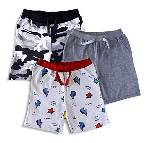 minicult Cotton Unisex Shorts with Drawstring (Pack of 3) (Multicolor) (COMBO1)