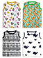 minicult Unisex Cotton Baby Vest (Pack of 4) (Multicolor)