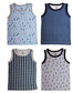 minicult Unisex Cotton Baby Vest (Pack of 4) (Multicolor)