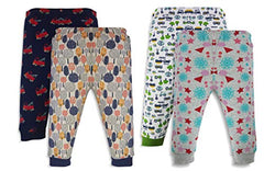 minicult Baby-Girl's Regular Fit Pant (Multicolored) ( Pack of 4 )