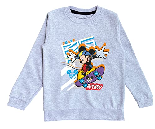 minicult Disney Mickey Mouse and Friends Regular Fit Character Printed Full Sleeve Sweatshirt for Boys and Girls(Grey a28)(Pack of 1)(18-24 Months)