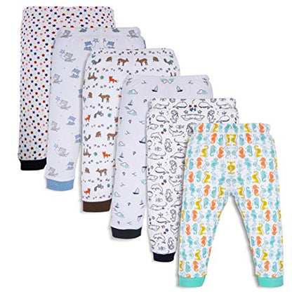 minicult Baby Boy's and Baby Girl's Cotton Printed Pyjama (Multicolour) - Pack of 6